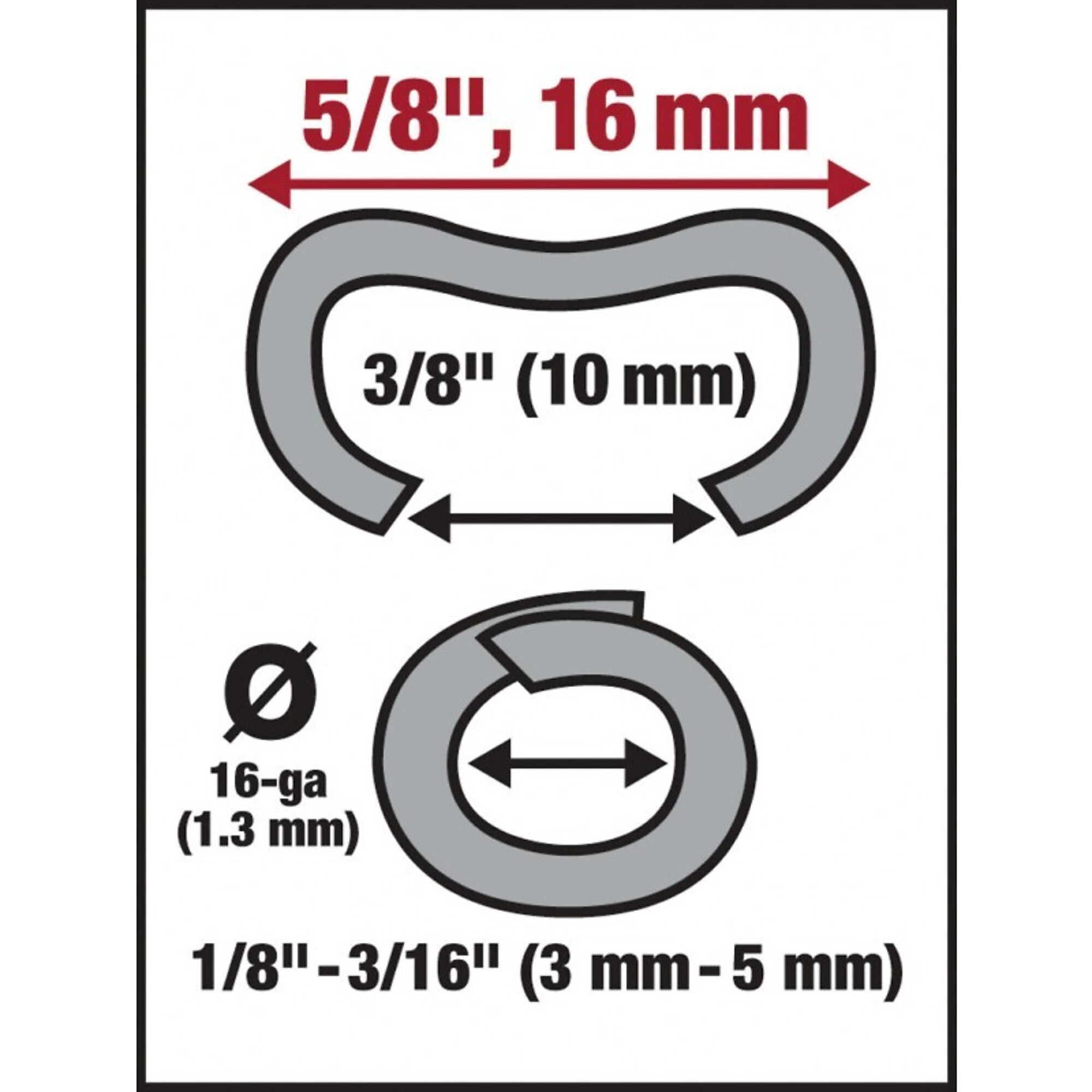 Malco, 5/8in. 16 Ga Galvanized Hog Ring Staples 1250 pack, Model# HR1